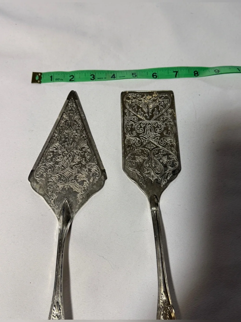 Ornate Silver Cake Server and Pie Server Set